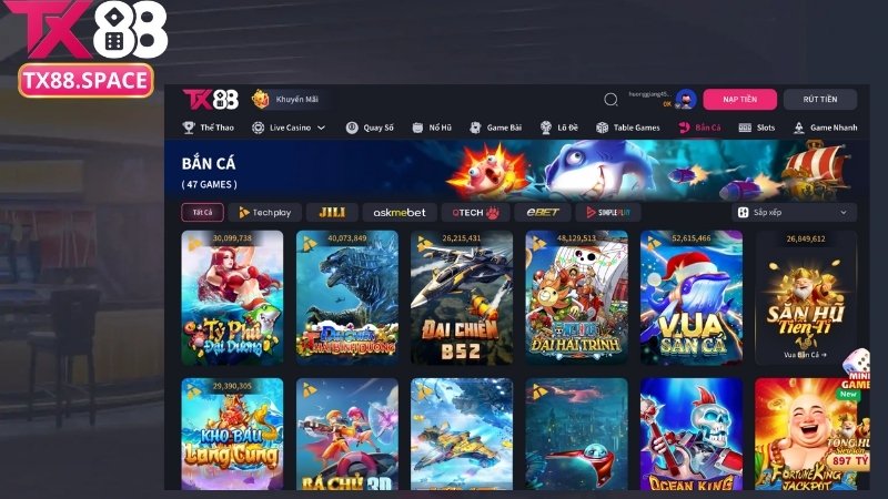 Các tựa game bắn cá TX88 hấp dẫn