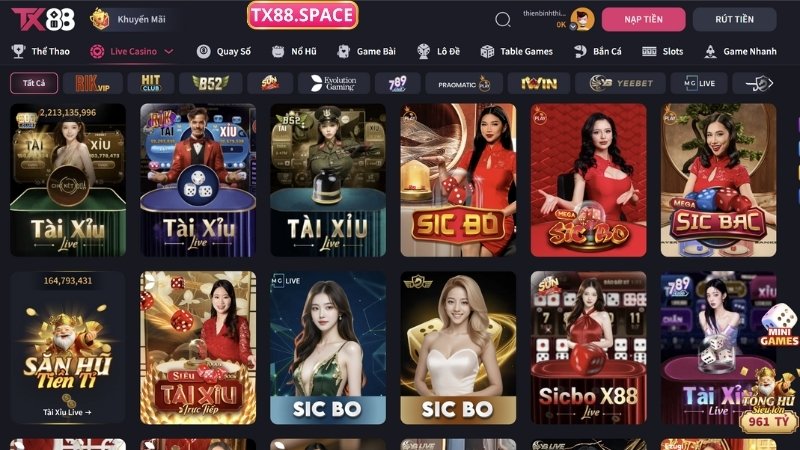 Khám phá kho trò chơi tài xỉu TX88 hấp dẫn