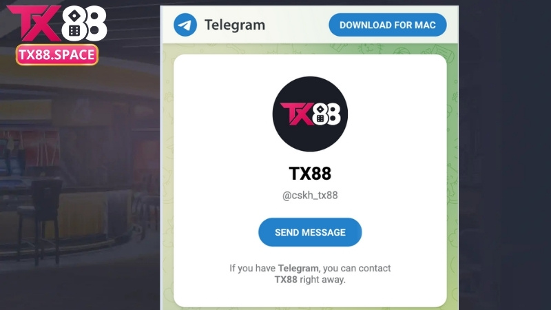 Liên hệ TX88 qua telegram